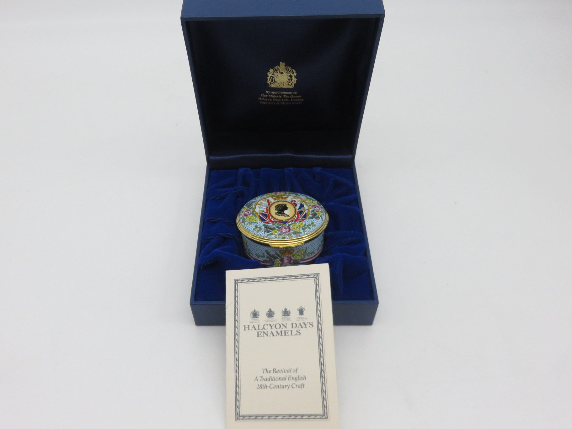 Queen Elizabeth Golden Jubilee Halcyon Days Enamel Limited Edition