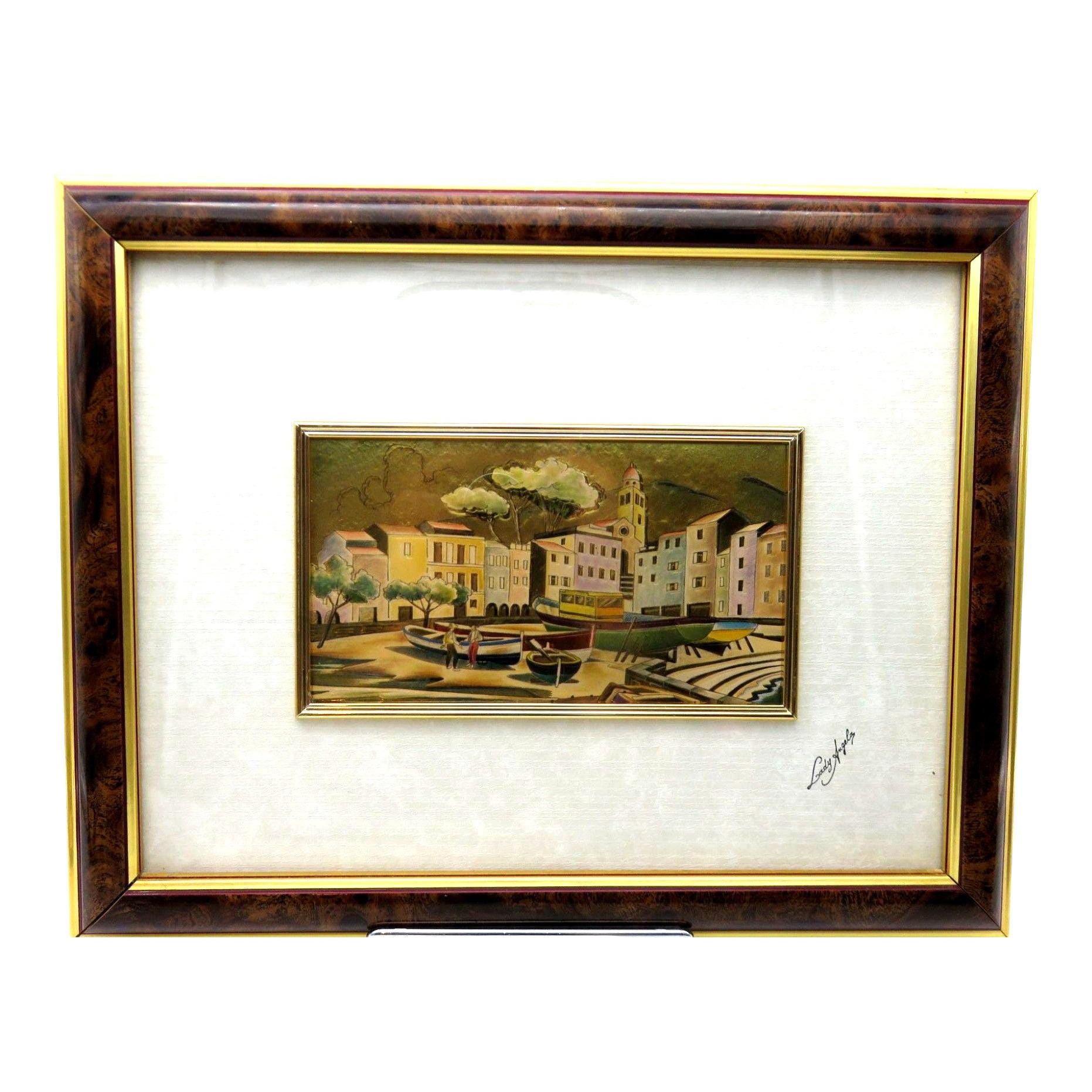 Pair of Lady Angela Landscape Prints Made in Italy Signed 16