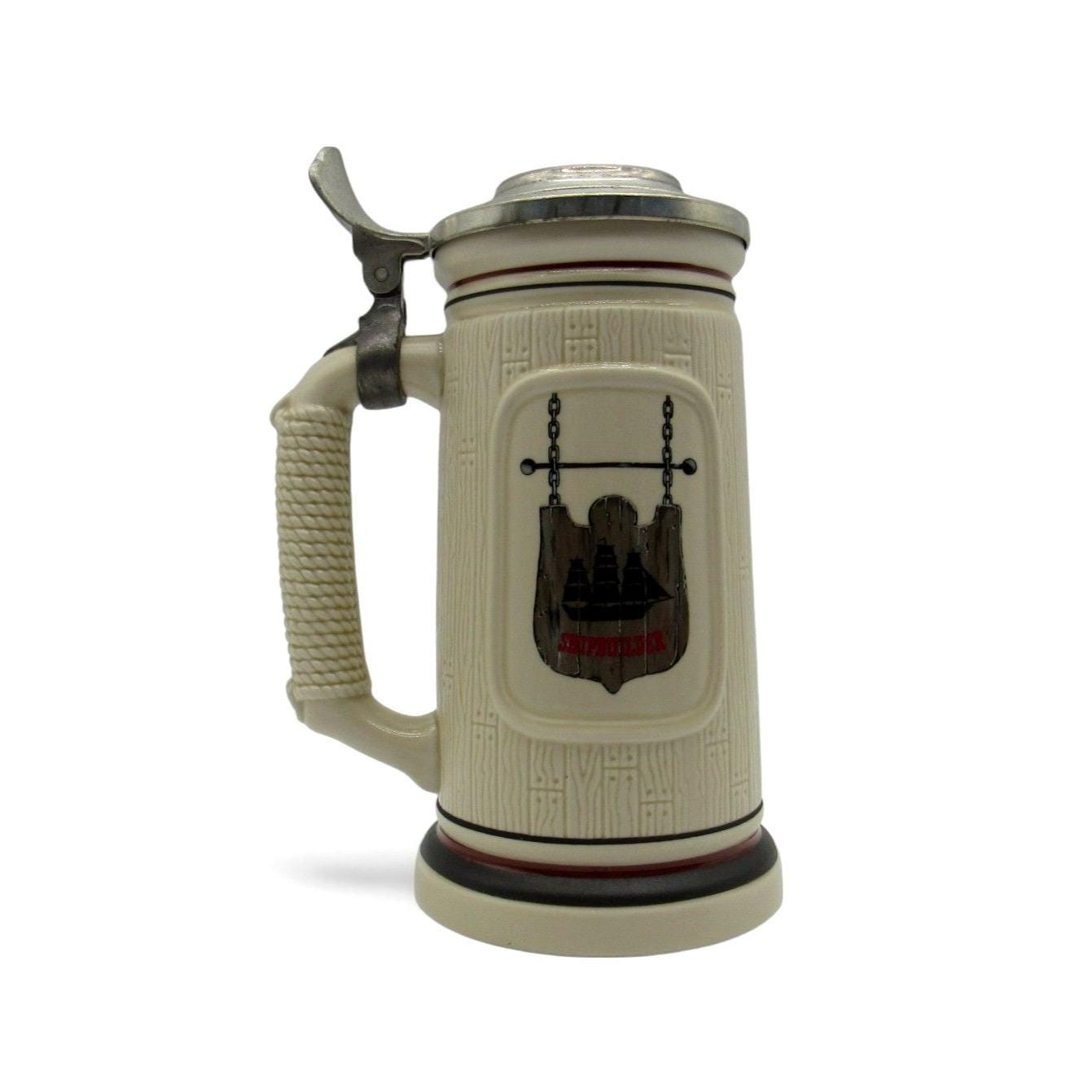 AVON 1986 Shipbuilder STEIN with Pewter Lid Brazil Vintage 9