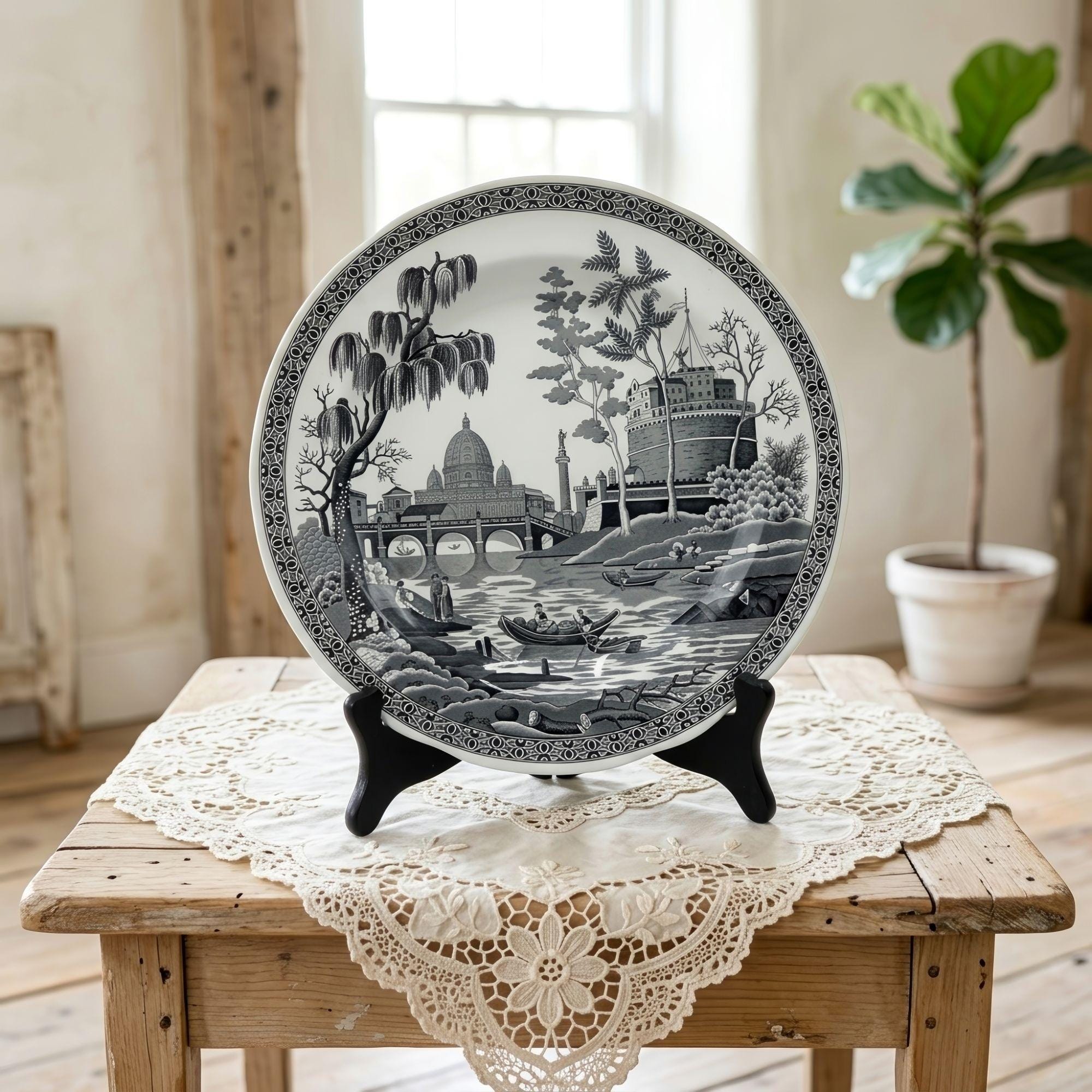 Spode, Georgian, Archive, Black, Plate - Etsy