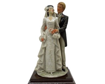 Belcari Bride Groom Wedding Figurine 1987 Italian 11"-US Duties Prepaid
