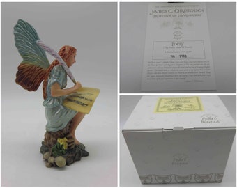 Greenwich Workshop James Christensen 'Poesy Faerie' Porcelain Figurine - Limited Edition Collectible Fairy Sculpture