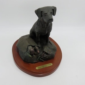DUCKS UNLIMITED Patience 2001 Composite Bronzed Sculpture 302 of 800 10&quot; Tall