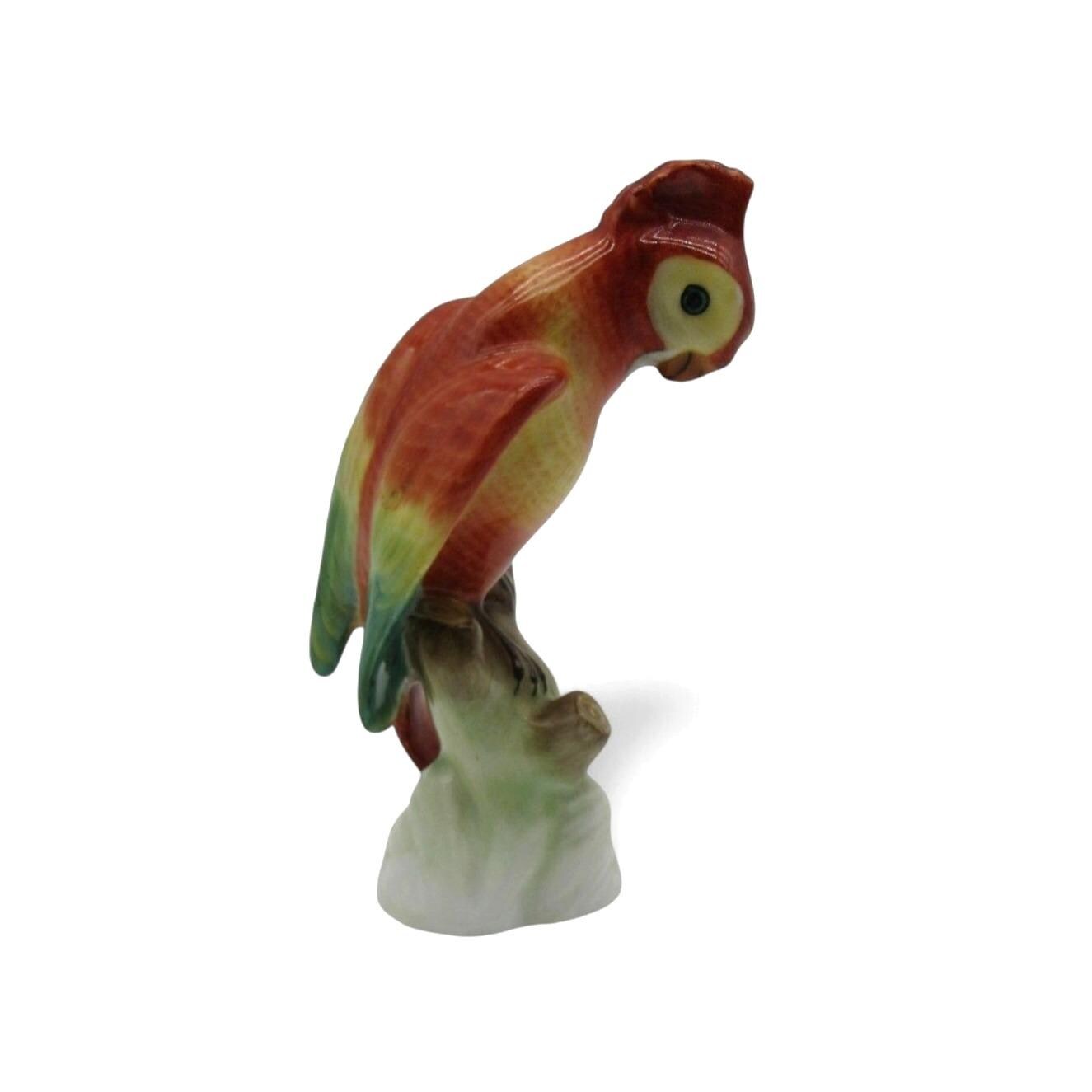 Rare Herend Hungary Parrot Figurine 1950s Vintage-damaged-us
