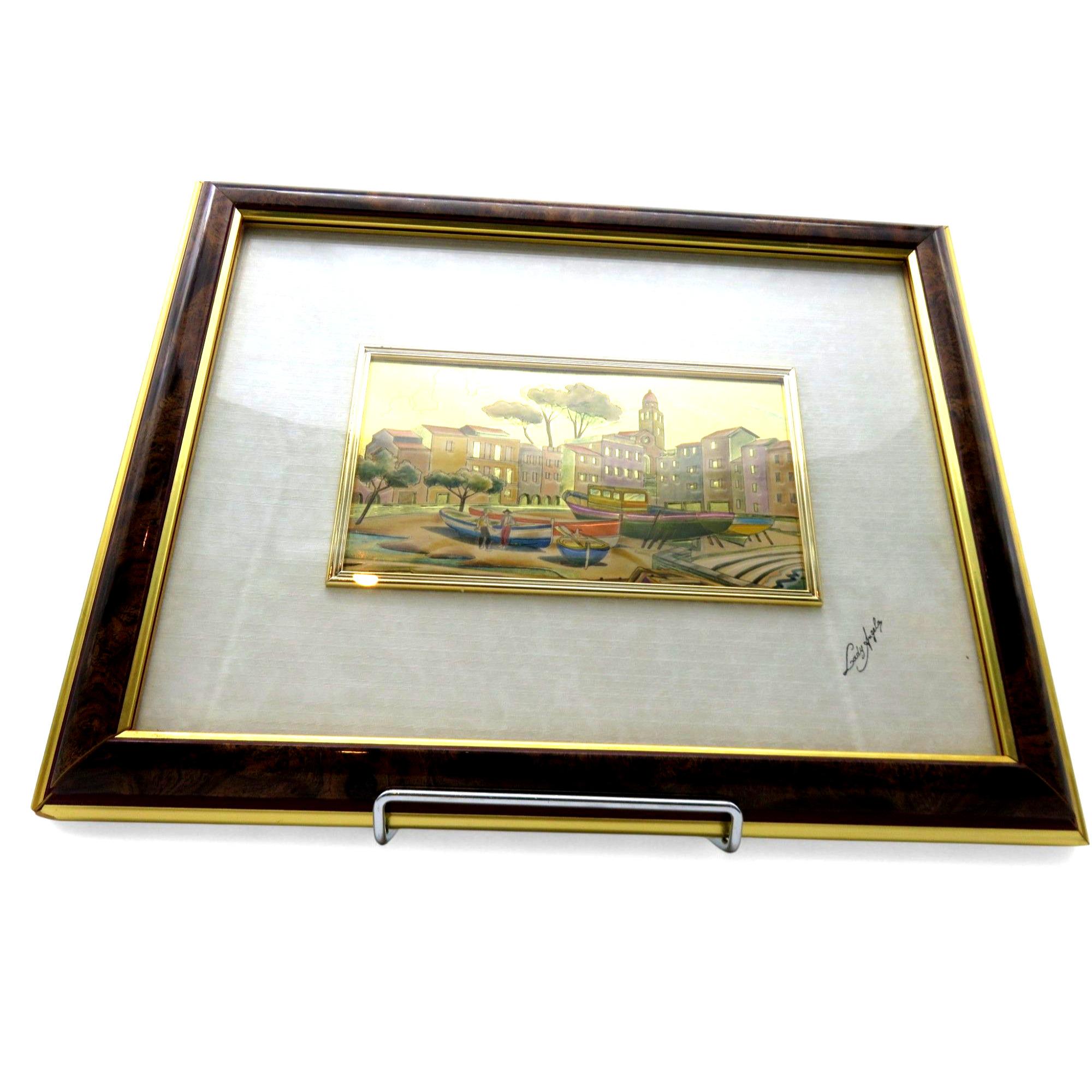 Pair of Lady Angela Landscape Prints Made in Italy Signed 16