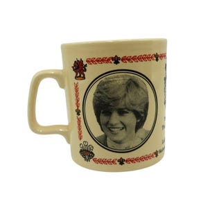 ROYAL WEDDING Mug Vintage Featuring Prince Charles and Lady Diana Spencer 1981