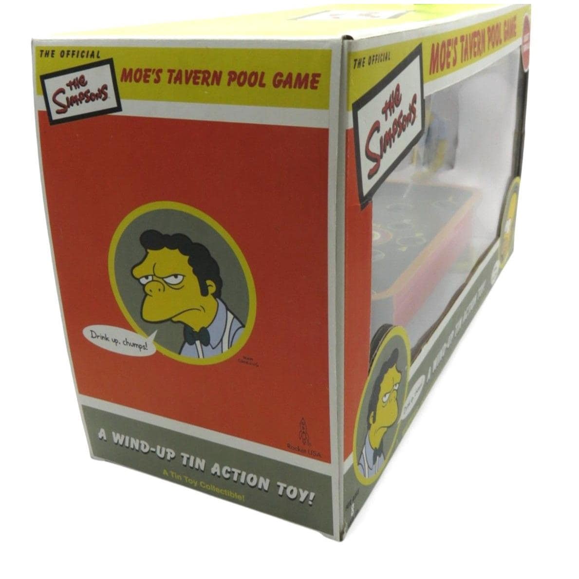 VINTAGE SIMPSONS Moe's Tavern Pool Game Tin Toy 2002