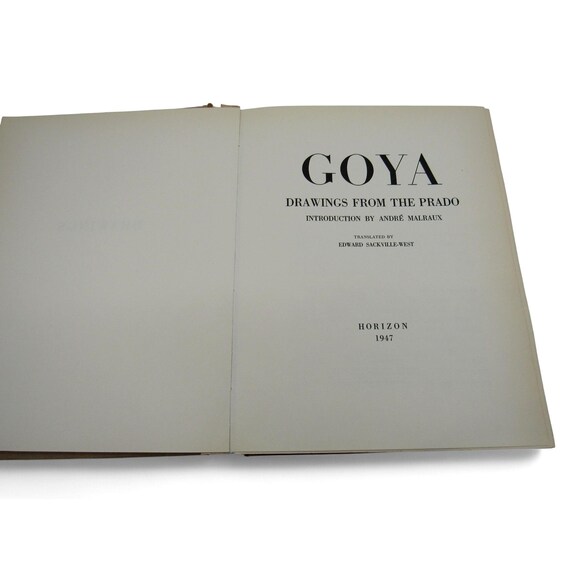 Vintage GOYA DRAWINGS Prado Book 1947 Softcover André Malraux
