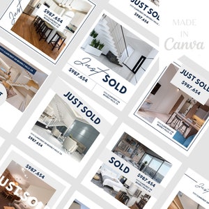 20 Just Sold,Realtor Templates,Real Estate Templates,Real Estate Social Media,Real Estate Templates Canva,Real Estate Marketing,Instagram