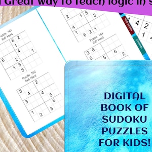 Digital Book Of SUDOKU Puzzles For Kids!|Puzzle Book | Digital Download | Goodnotes | Notability | Xodo |Suduko | Kids | Children | Learning