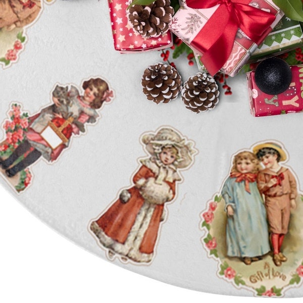 Vintage Christmas Tree Skirt | Nostalgic | Family Tradition | 44 Inches in Diameter |