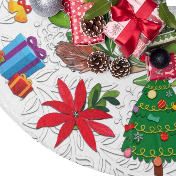 Simple Homestyle Christmas Tree Skirt |