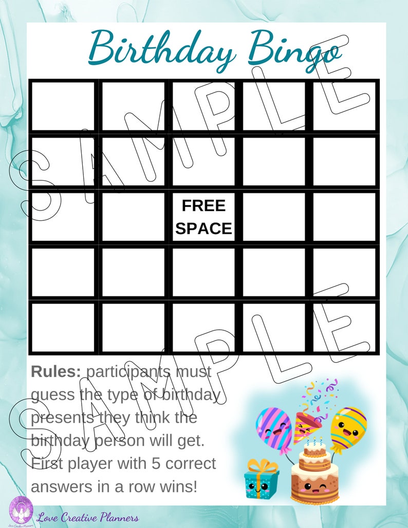 12 Printable Birthday Cake Party Games | Tweens | Adults | Birthday ...