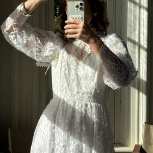1970&#39;s Crochet Lace Maxi Dress