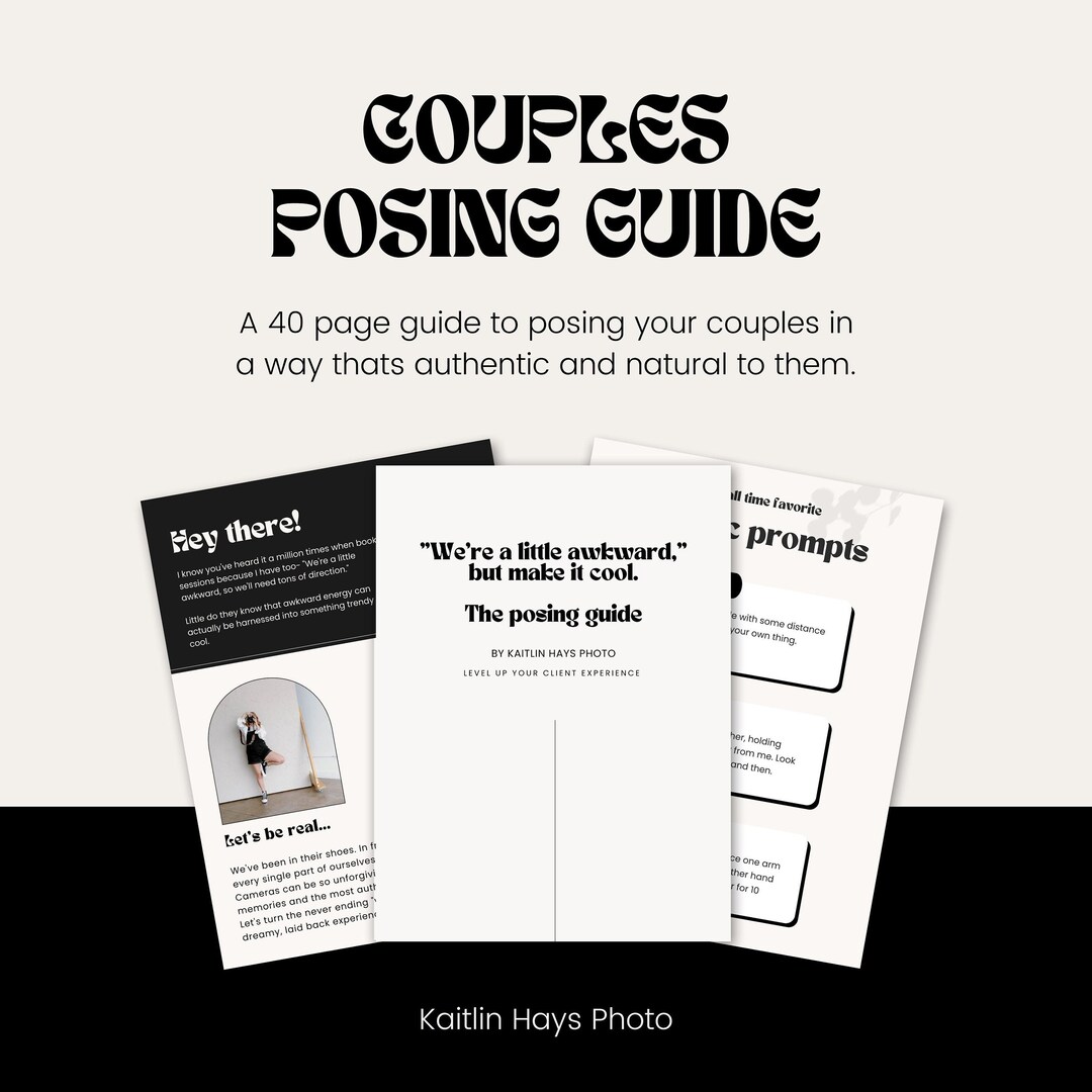 Couples Posing Guide for Photographers Photographer Posing Etsy