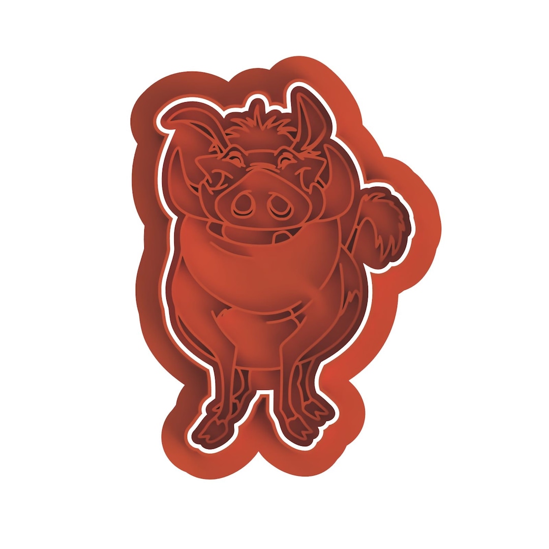 Pumbaa Lion King Cutter and Embosser Stamp for Cookies Etsy