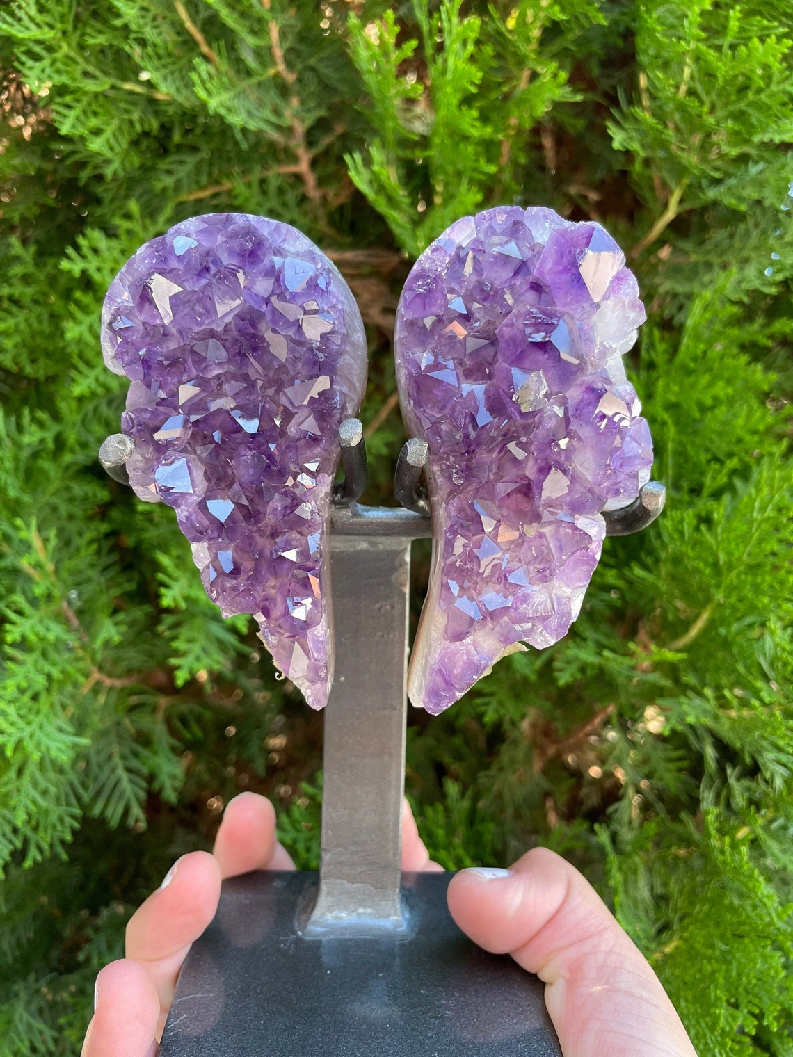 Amethyst angels wings amethyst wings crystal angel wings on Etsy