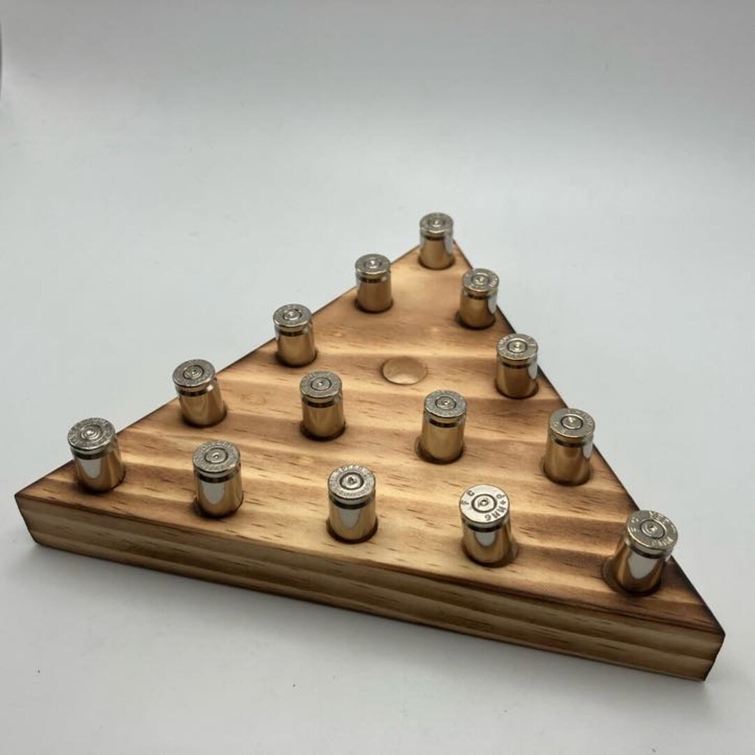 Triangle Peg Game Cracker Barrel Brain Puzzle Man Cave Golf Etsy