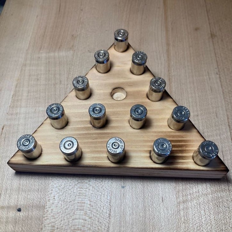 Triangle Peg Game Cracker Barrel Brain Puzzle Man Cave Golf Etsy