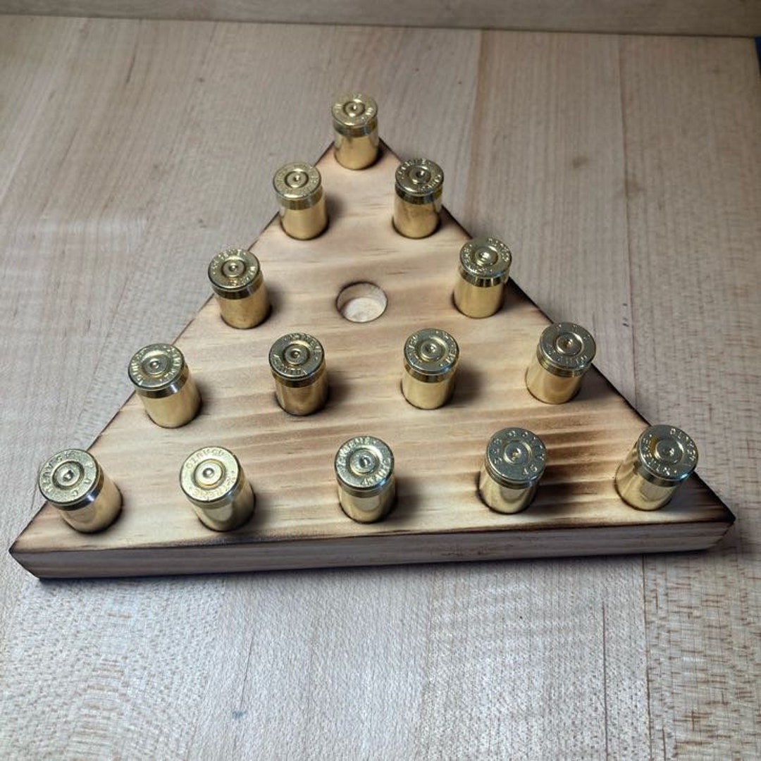 Triangle Peg Game Cracker Barrel Brain Puzzle Man Cave Golf Etsy