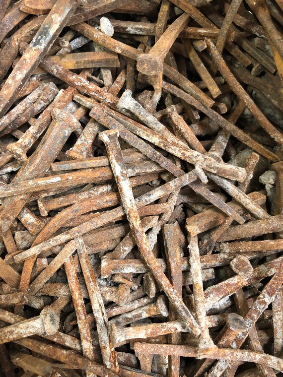 37 Antique 3\u201d nails vintage nails reclaimed square nails salvaged 12 pound