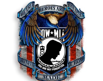 POW True Heroes Reflective Decal