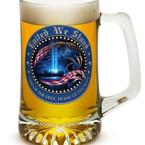 United We Stand Patriotic 25oz Tankard Glass Set