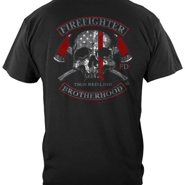 Firefighter Brotherhood Skull thin Red line FF2410