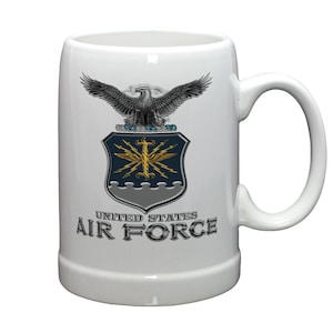 Air Force USAF Missile Stoneware White Coffee Mug Gift Set