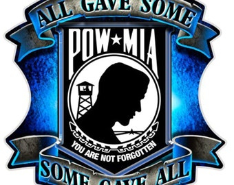 POW All Gave Some Blue Reflective Decal