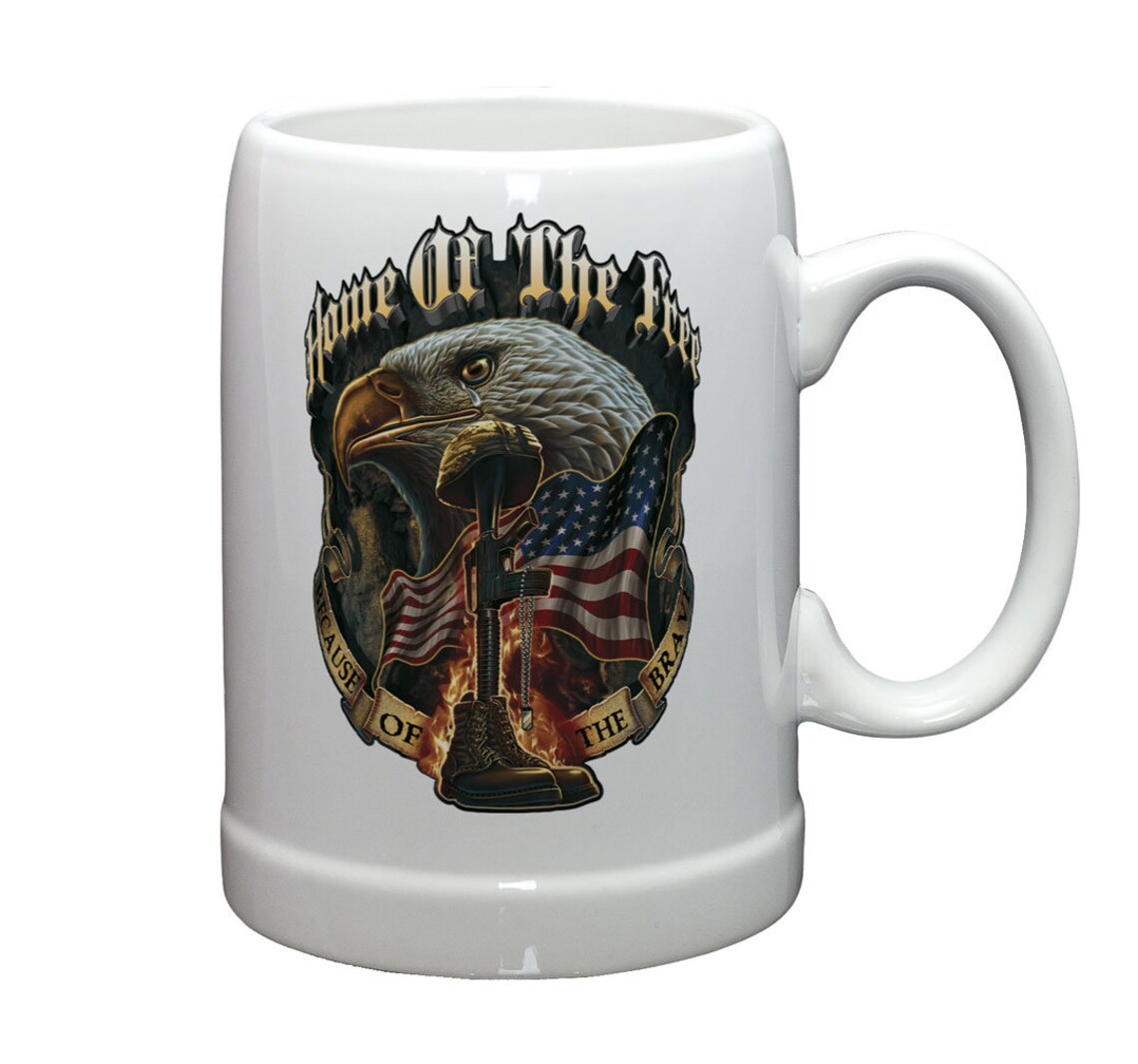 home of the free because of the brave mug home of the free because of the brave mug