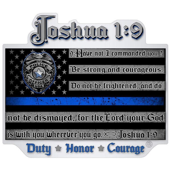 thumbnail image 2 of 3M I Proudly Support Law Enforcement Reflective Decal – Police Sheriff LEO Sticker, Round, Black/Gray, 3M Vinyl 2 of 5
