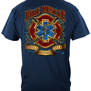 Fire Rescue Gold Shield T-Shirt Sweatshirt Hoodie FF2086