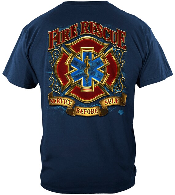 Fire Rescue Gold Shield T-shirt Sweatshirt Hoodie FF2086 | Etsy