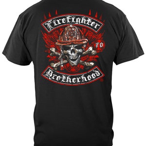 Firefighter Biker Cross Bones T-Shirt Sweatshirt Hoodie FF2144