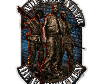 Vietnam Soldier Never Forget Reflective Decal