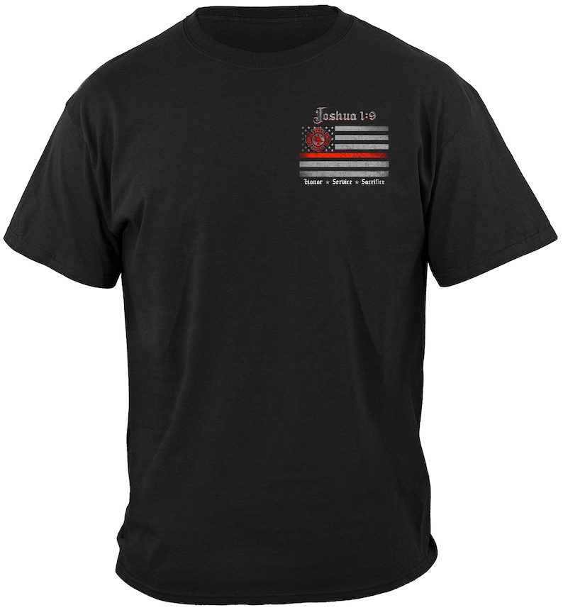 Firefighter Joshua 1:9 T-Shirt Sweatshirt Hoodie FF2442 | Etsy
