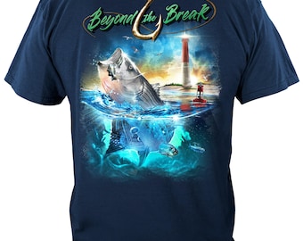 Striped Bass Fishing Shirt, Saltwater and Freshwater (Men's S-XXL)  BTB2355