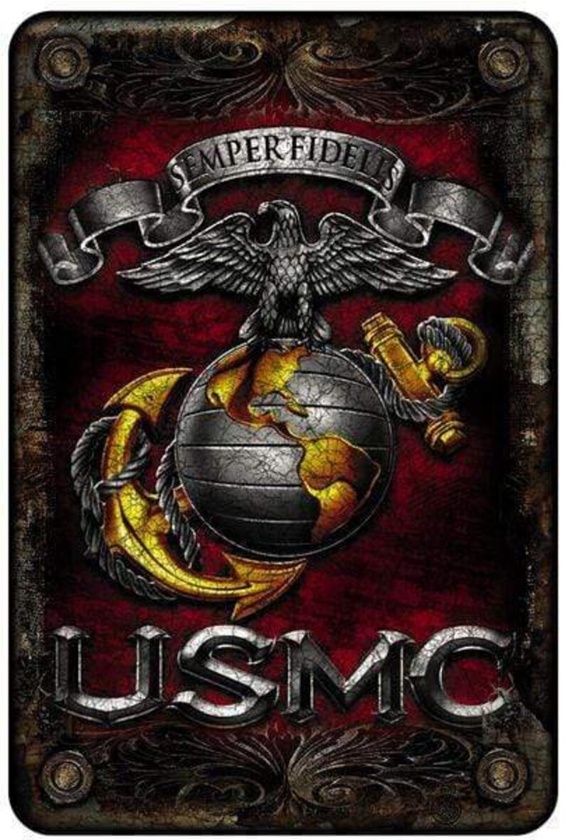 USMC Semper Fi Marine Corps Aluminium Sign Decor - Etsy