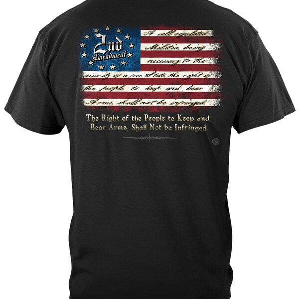 T-Shirt Patriotique USA 2nd Amendment - Noir - Taille XL - Neuf