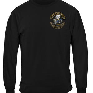 Navy Seabees Biker T-Shirt: Military Motorcycle Club Tee image 4
