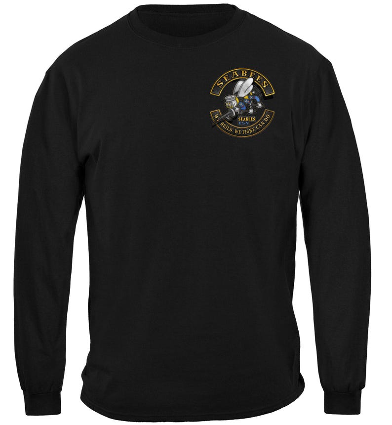 Navy Seabees Biker T-Shirt: Military Motorcycle Club Tee image 4