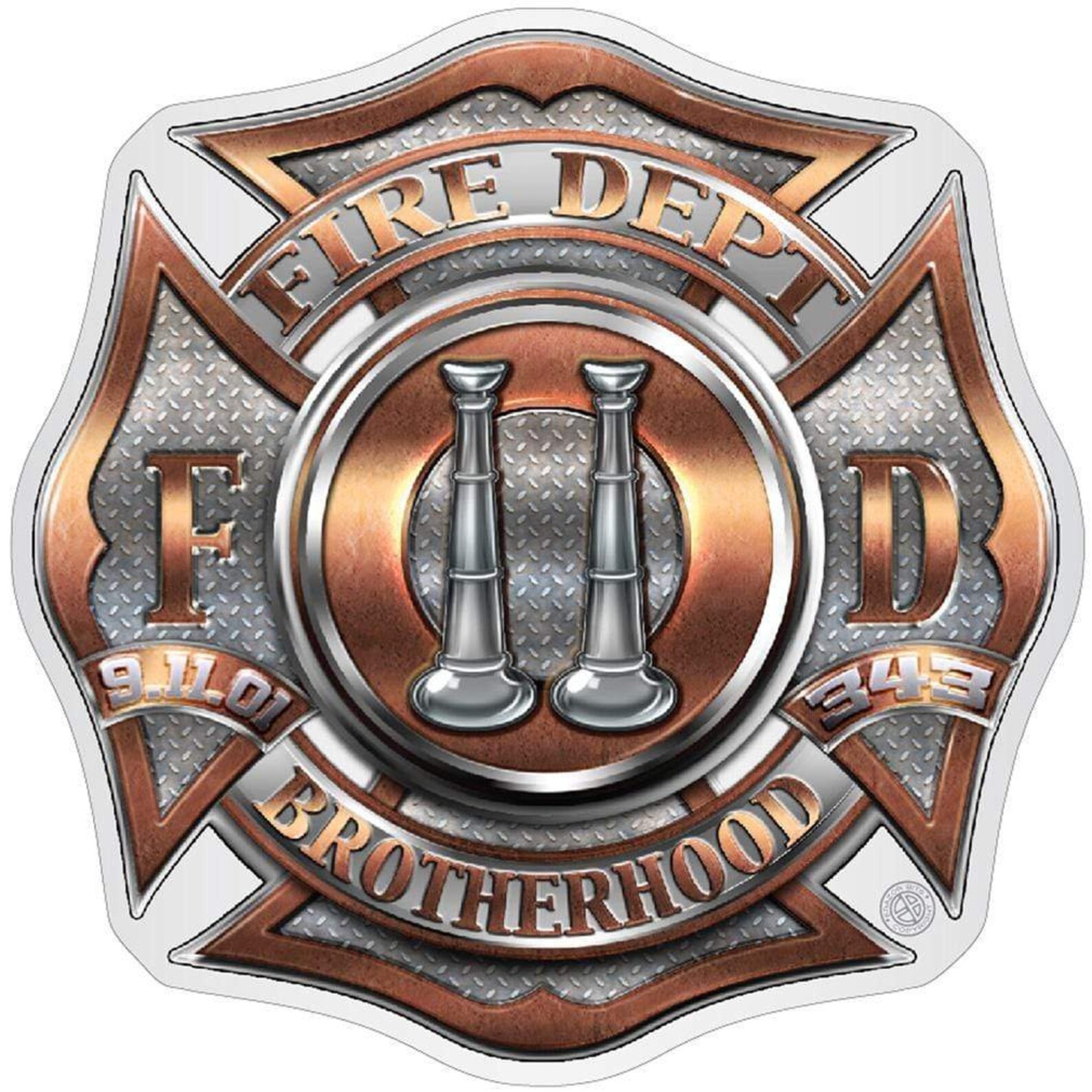 Fire Department 2 Bugle Ranking Premium Reflective Decal Etsy