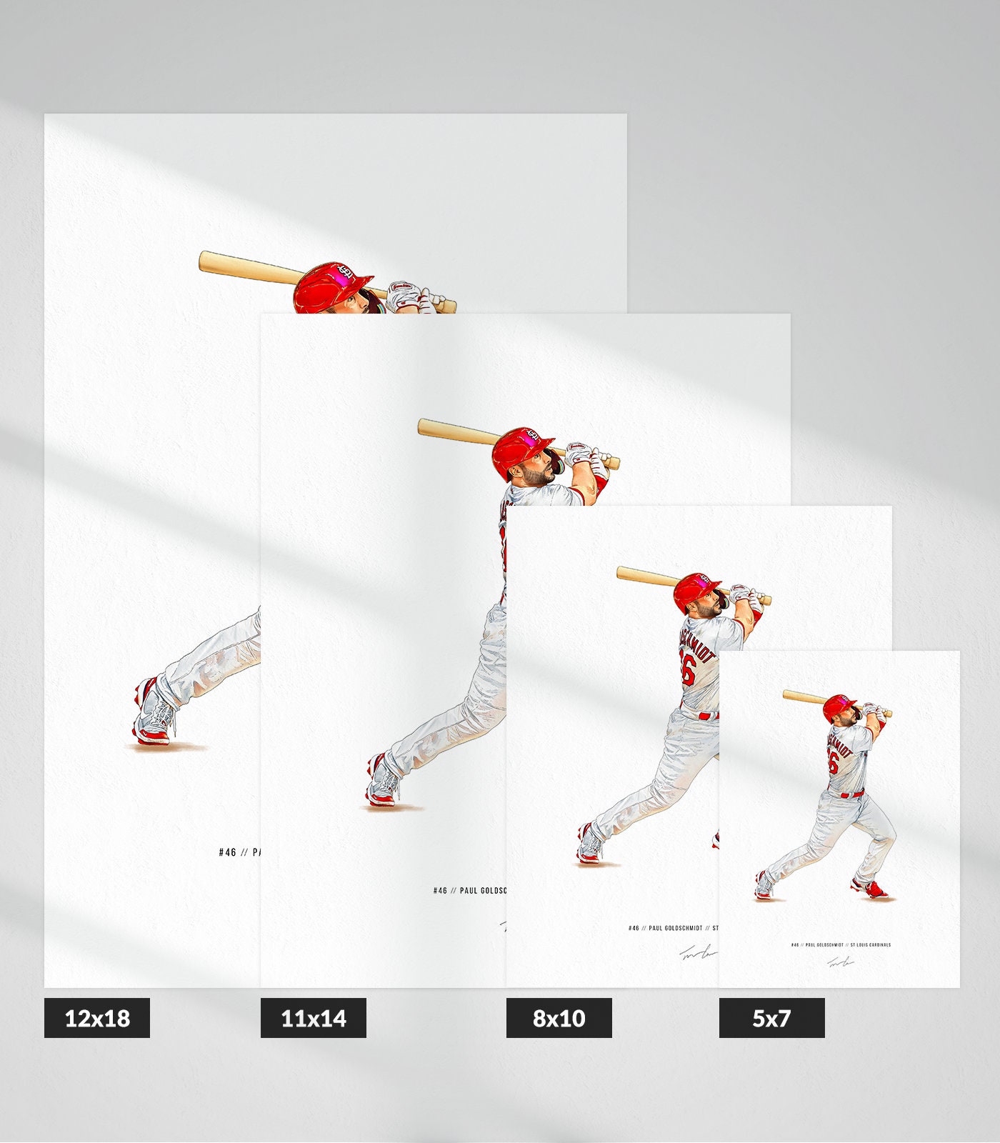 Paul Goldschmidt Poster St Louis Cardinals Baseball Etsy