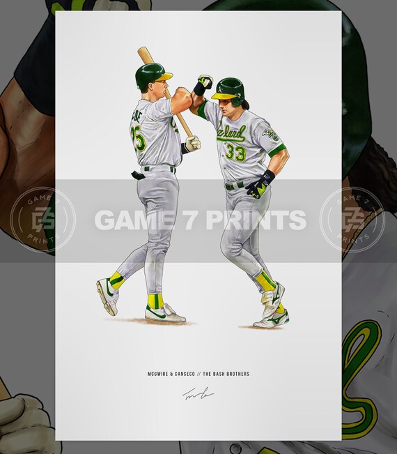 Jose Canseco Mark Mcgwire Bash Brothers Oakland As Athletics Etsy France
