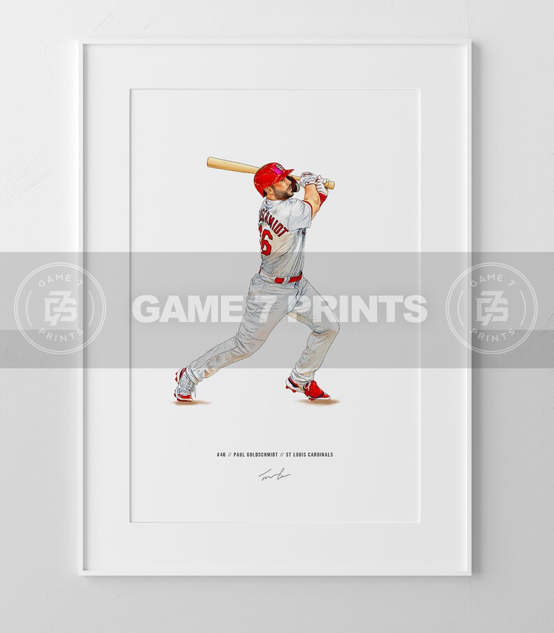 Paul Goldschmidt Poster St Louis Cardinals Baseball Etsy