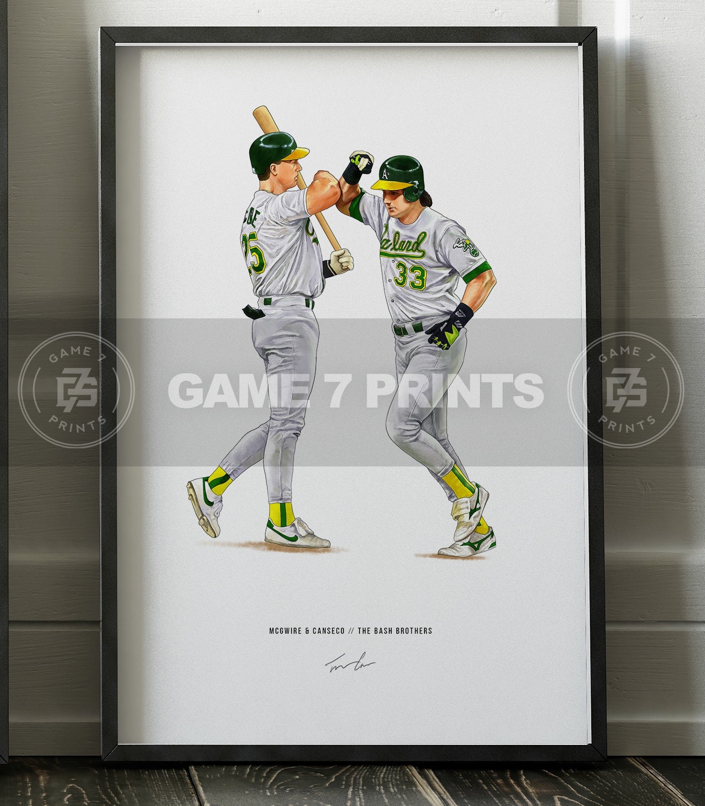 Jose Canseco Mark Mcgwire Bash Brothers Oakland A S Etsy 日本