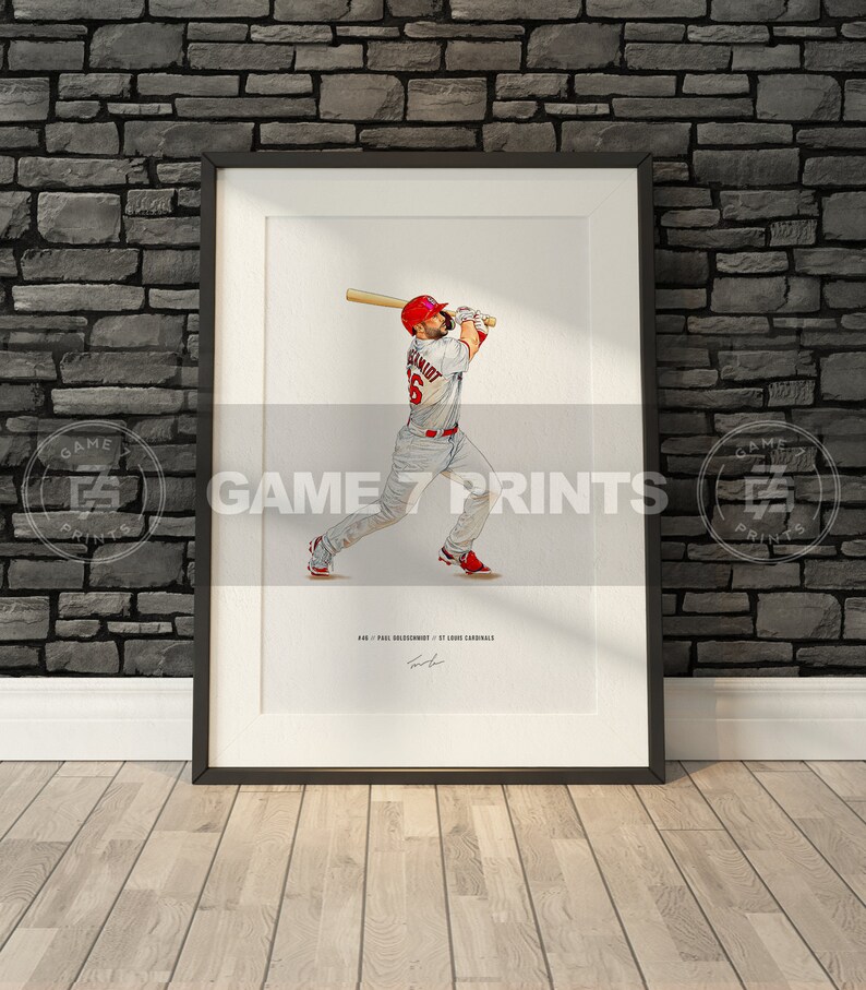 Paul Goldschmidt Poster St Louis Cardinals Baseball Etsy