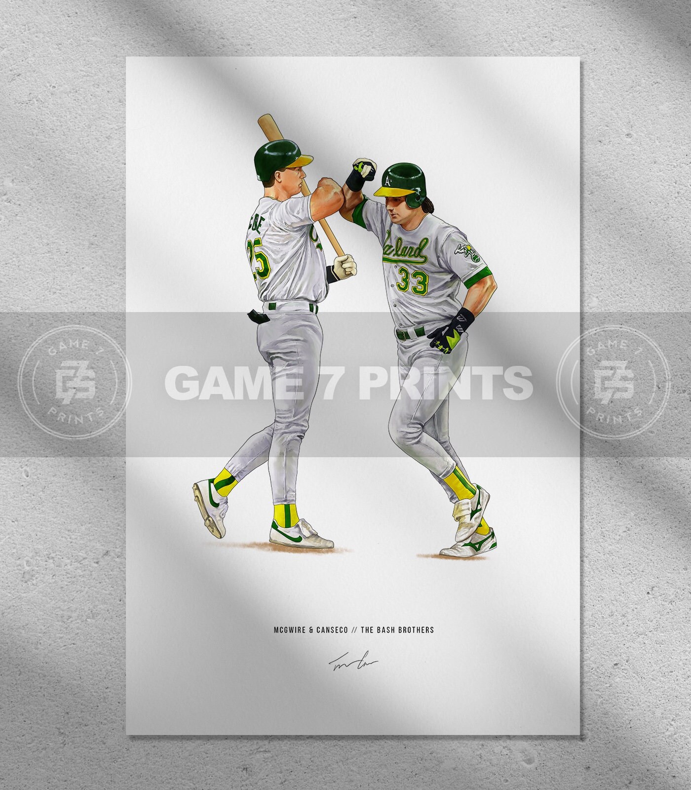 Jose Canseco Mark Mcgwire Bash Brothers Oakland A S Etsy 日本