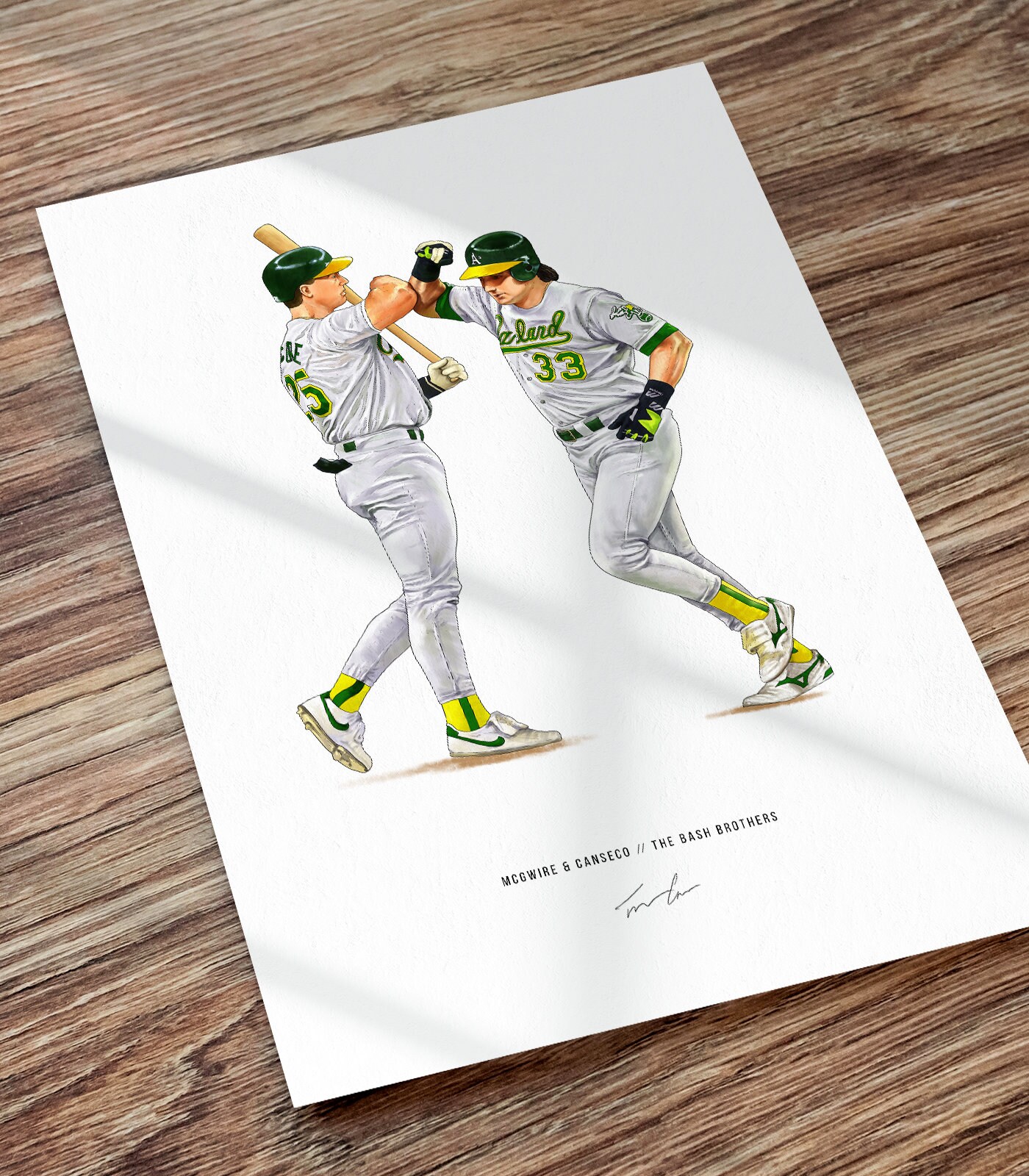 Jose Canseco Mark Mcgwire Bash Brothers Oakland A S Etsy 日本